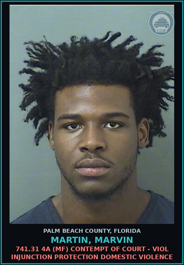 Booking mugshot of MARTIN, MARVIN in Palm Beach County
