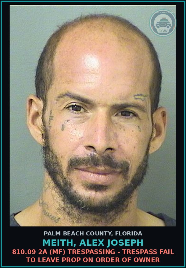Booking mugshot of MEITH, ALEX JOSEPH in Palm Beach County