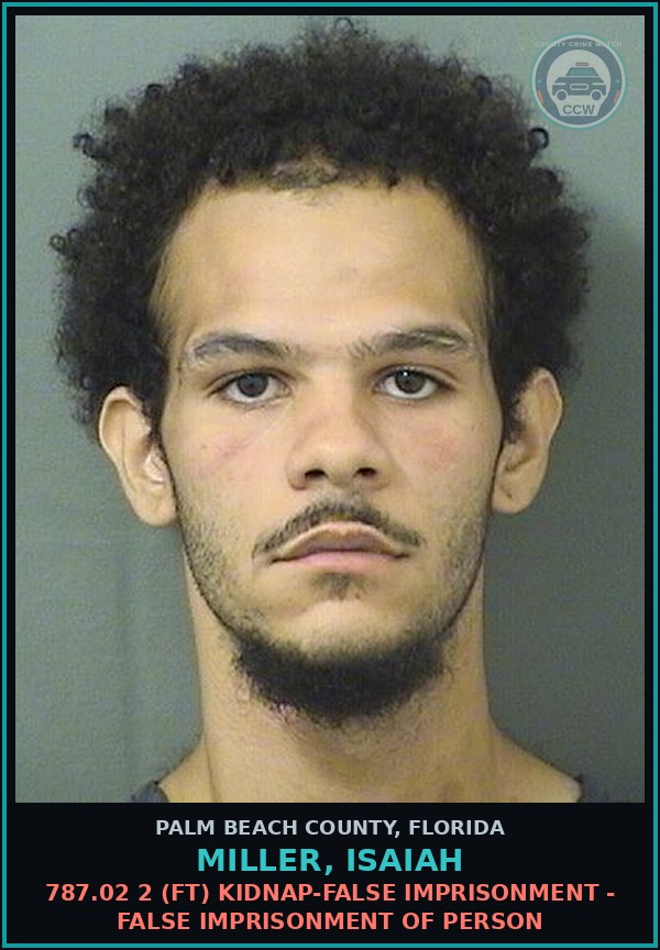 Booking mugshot of MILLER, ISAIAH in Palm Beach County