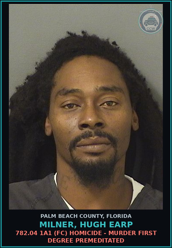 Booking mugshot of MILNER, HUGH EARP in Palm Beach County