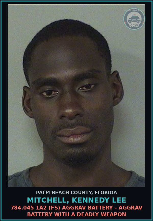 Booking mugshot of MITCHELL, KENNEDY LEE in Palm Beach County