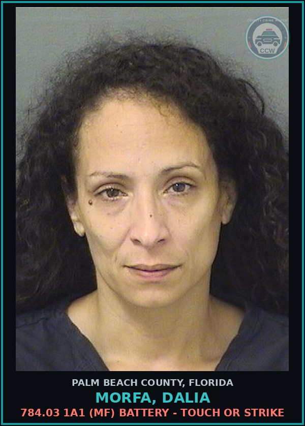 Booking mugshot of MORFA, DALIA in Palm Beach County