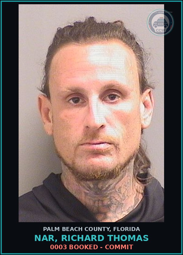Booking mugshot of NAR, RICHARD THOMAS in Palm Beach County