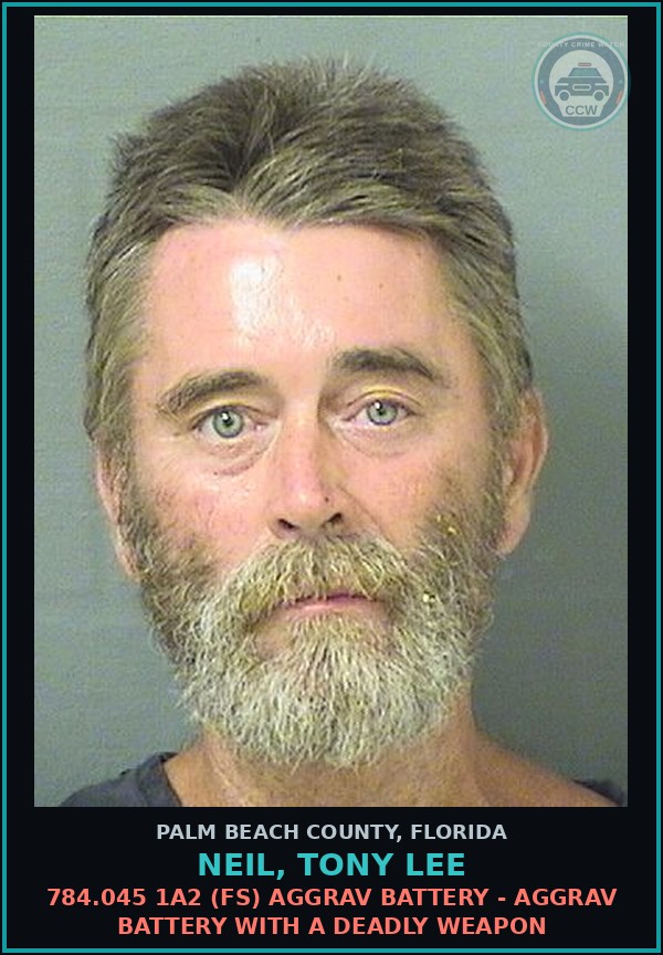 Booking mugshot of NEIL, TONY LEE in Palm Beach County