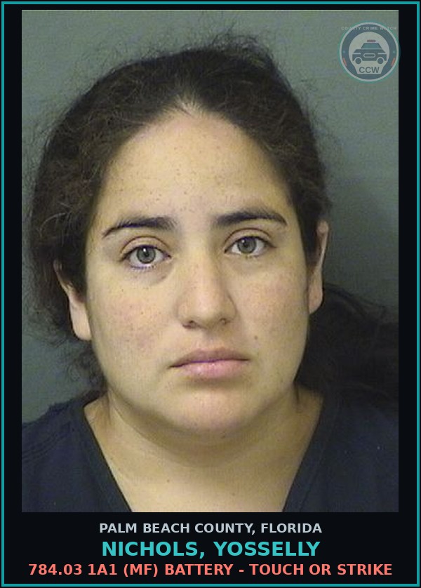Booking mugshot of NICHOLS, YOSSELLY in Palm Beach County