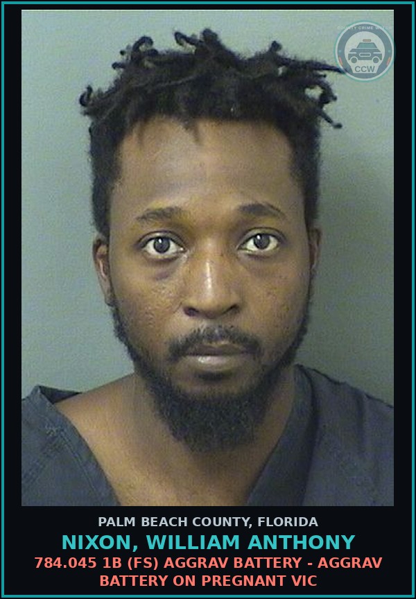 Booking mugshot of NIXON, WILLIAM ANTHONY in Palm Beach County