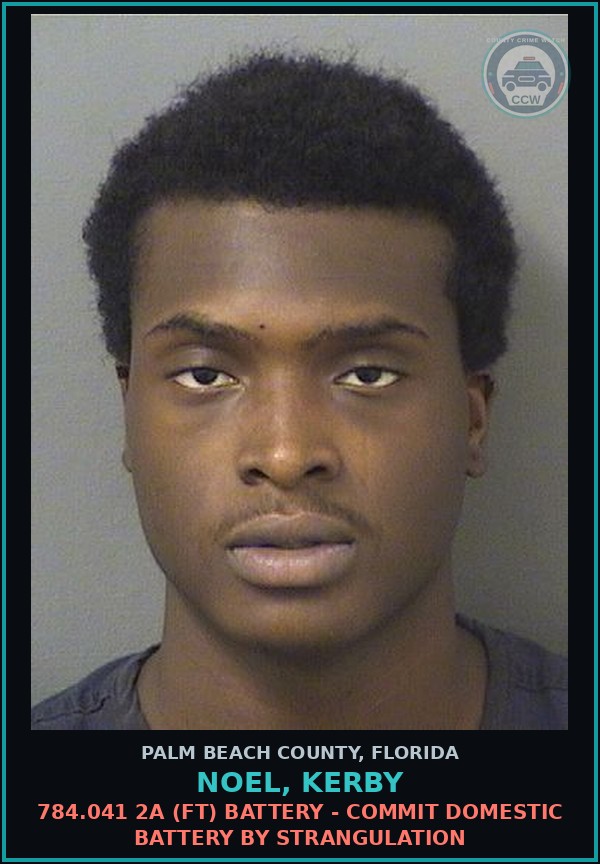 Booking mugshot of NOEL, KERBY in Palm Beach County