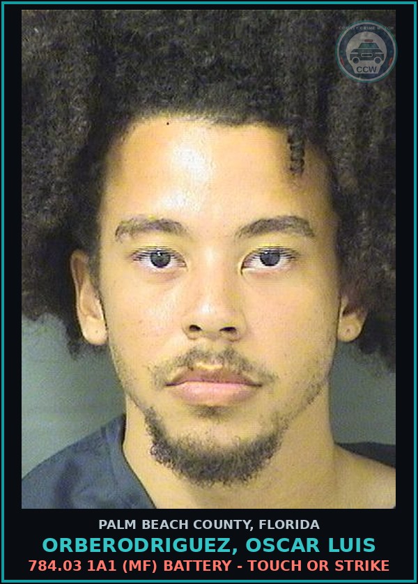 Booking mugshot of ORBERODRIGUEZ, OSCAR LUIS in Palm Beach County