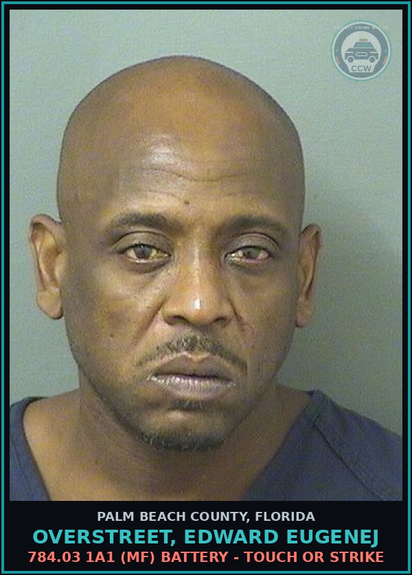 Booking mugshot of OVERSTREET, EDWARD EUGENEJ in Palm Beach County