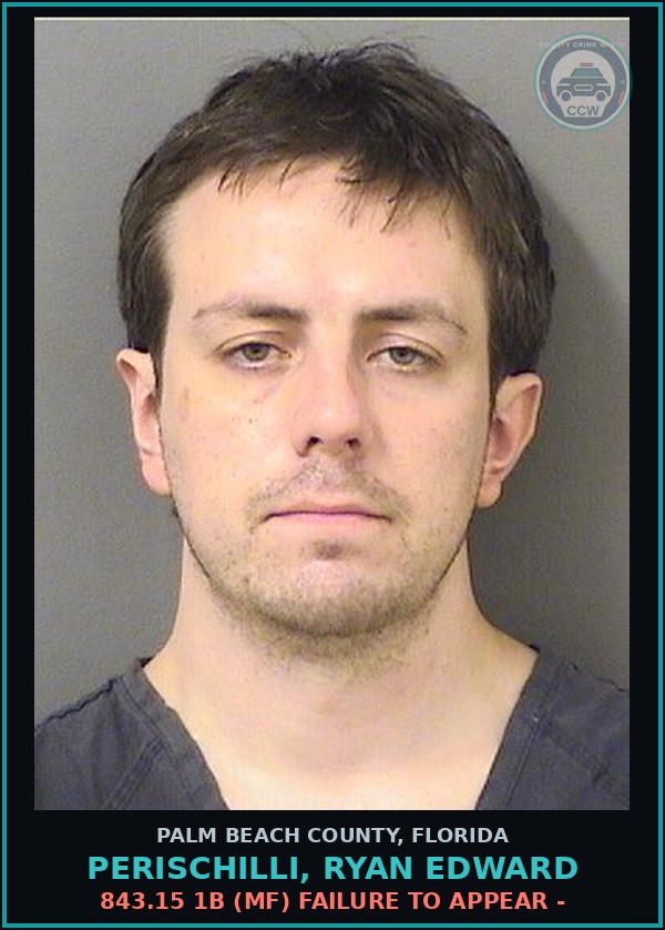Booking mugshot of PERISCHILLI, RYAN EDWARD in Palm Beach County