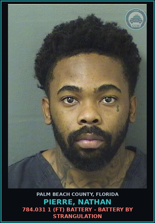 Booking mugshot of PIERRE, NATHAN in Palm Beach County
