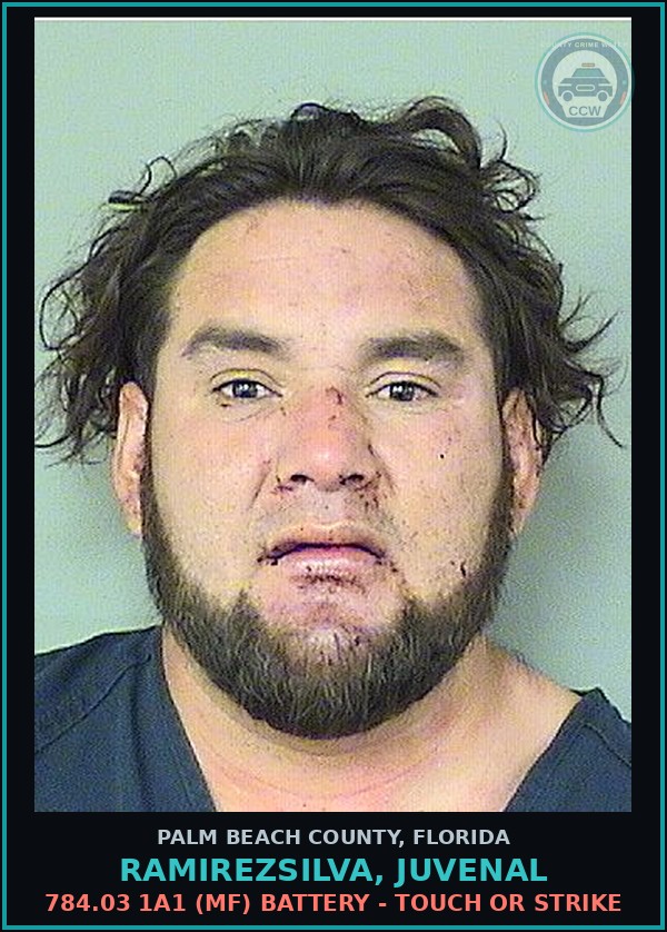Booking mugshot of RAMIREZSILVA, JUVENAL in Palm Beach County