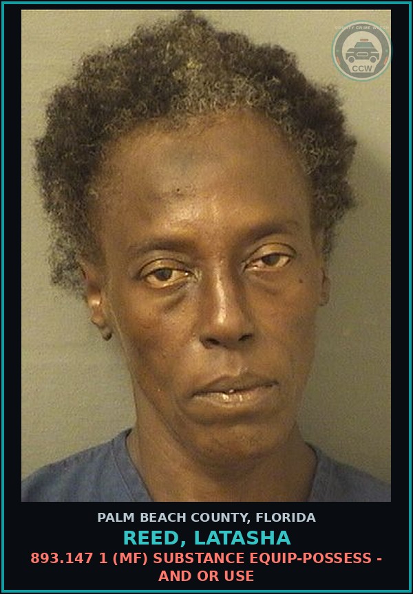 Booking mugshot of REED, LATASHA in Palm Beach County