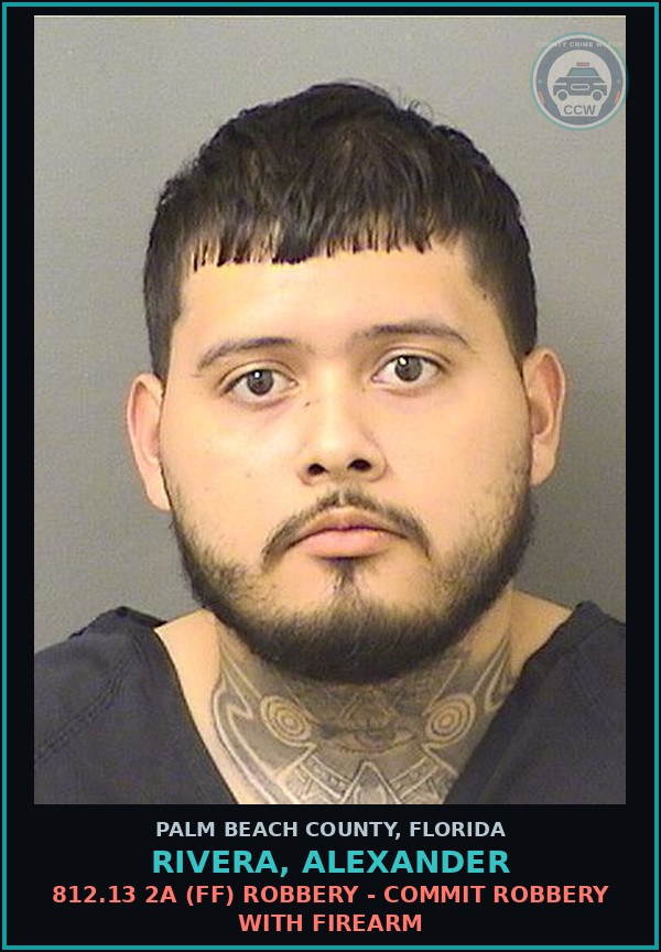 Booking mugshot of RIVERA, ALEXANDER in Palm Beach County