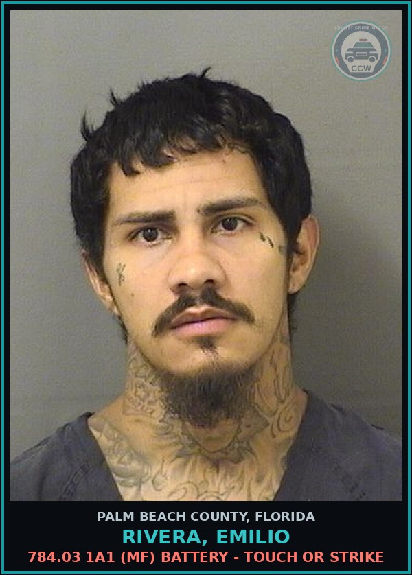 Booking mugshot of RIVERA, EMILIO in Palm Beach County