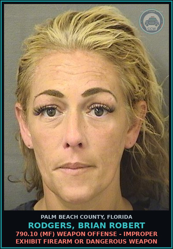 Booking mugshot of RODGERS, BRIAN ROBERT in Palm Beach County