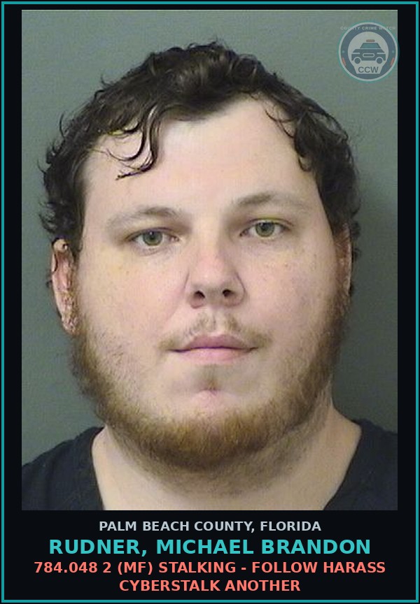 Booking mugshot of RUDNER, MICHAEL BRANDON in Palm Beach County