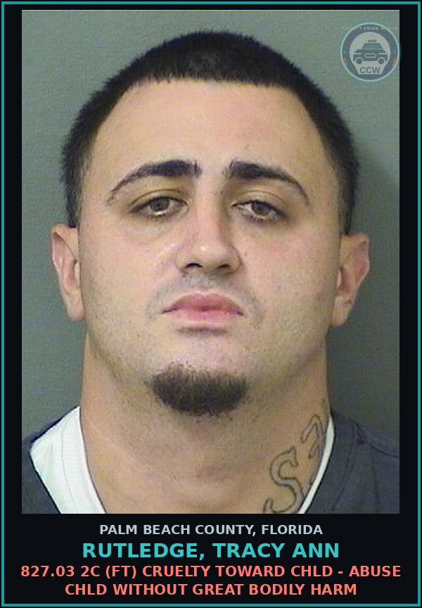 Booking mugshot of RUTLEDGE, TRACY ANN in Palm Beach County