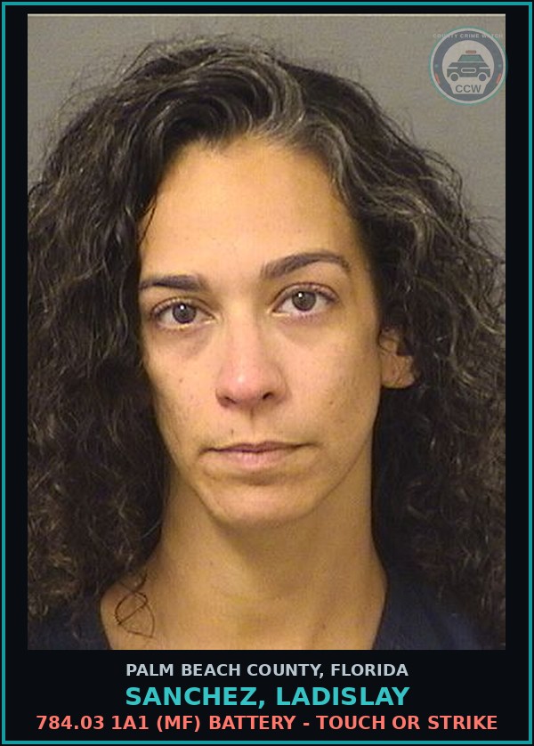 Booking mugshot of SANCHEZ, LADISLAY in Palm Beach County