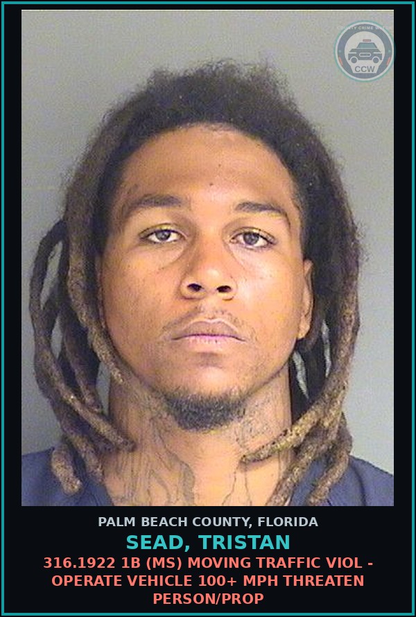 Booking mugshot of SEAD, TRISTAN in Palm Beach County