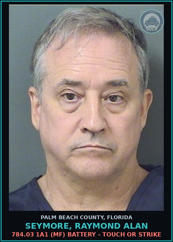 Booking mugshot of SEYMORE, RAYMOND ALAN in Palm Beach County
