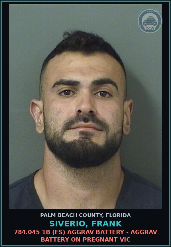 Booking mugshot of SIVERIO, FRANK in Palm Beach County