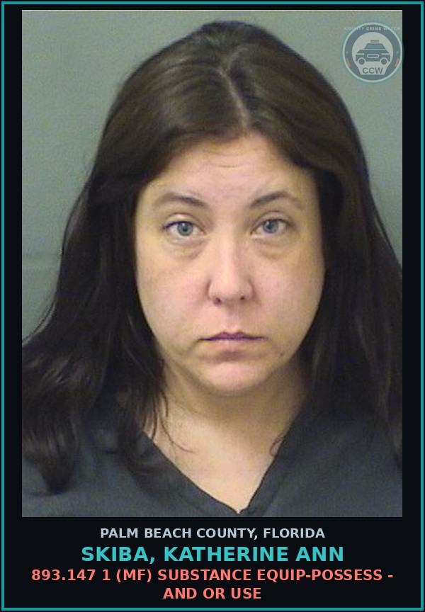 Booking mugshot of SKIBA, KATHERINE ANN in Palm Beach County