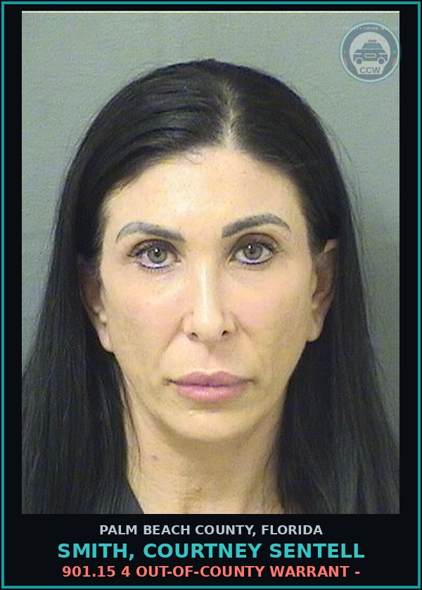 Booking mugshot of SMITH, COURTNEY SENTELL in Palm Beach County