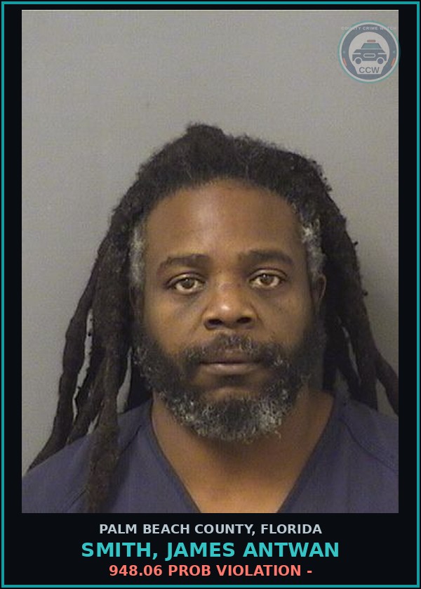 Booking mugshot of SMITH, JAMES ANTWAN in Palm Beach County