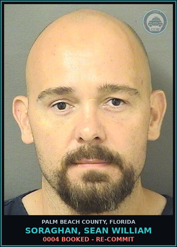 Booking mugshot of SORAGHAN, SEAN WILLIAM in Palm Beach County