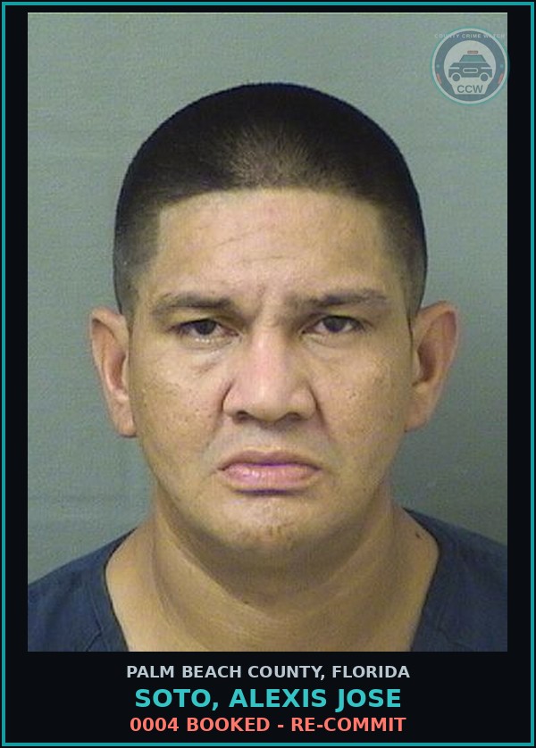 Booking mugshot of SOTO, ALEXIS JOSE in Palm Beach County