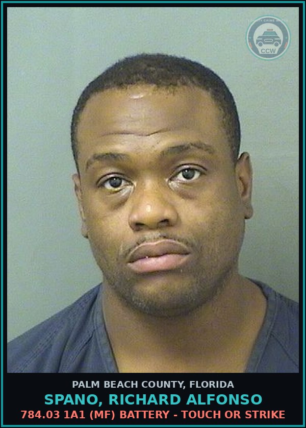 Booking mugshot of SPANO, RICHARD ALFONSO in Palm Beach County