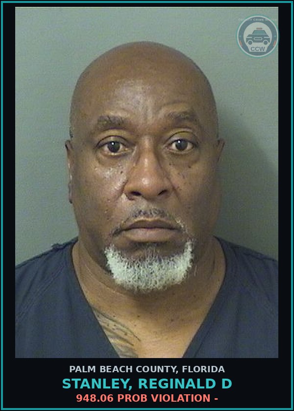 Booking mugshot of STANLEY, REGINALD D in Palm Beach County