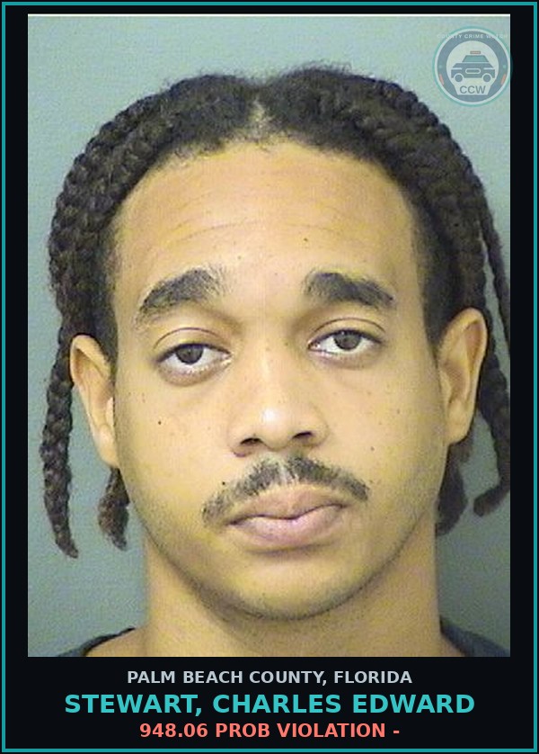 Booking mugshot of STEWART, CHARLES EDWARD in Palm Beach County
