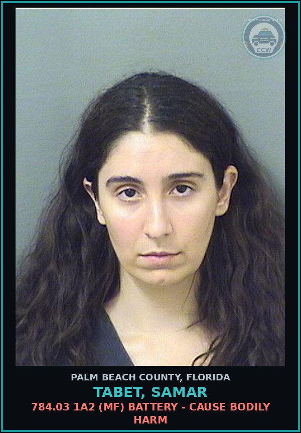 Booking mugshot of TABET, SAMAR in Palm Beach County