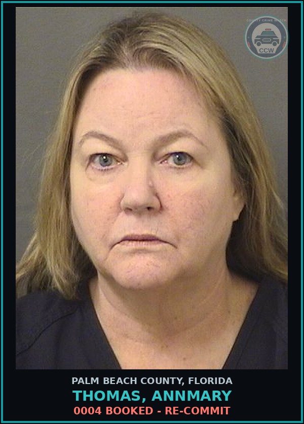 Booking mugshot of THOMAS, ANNMARY in Palm Beach County