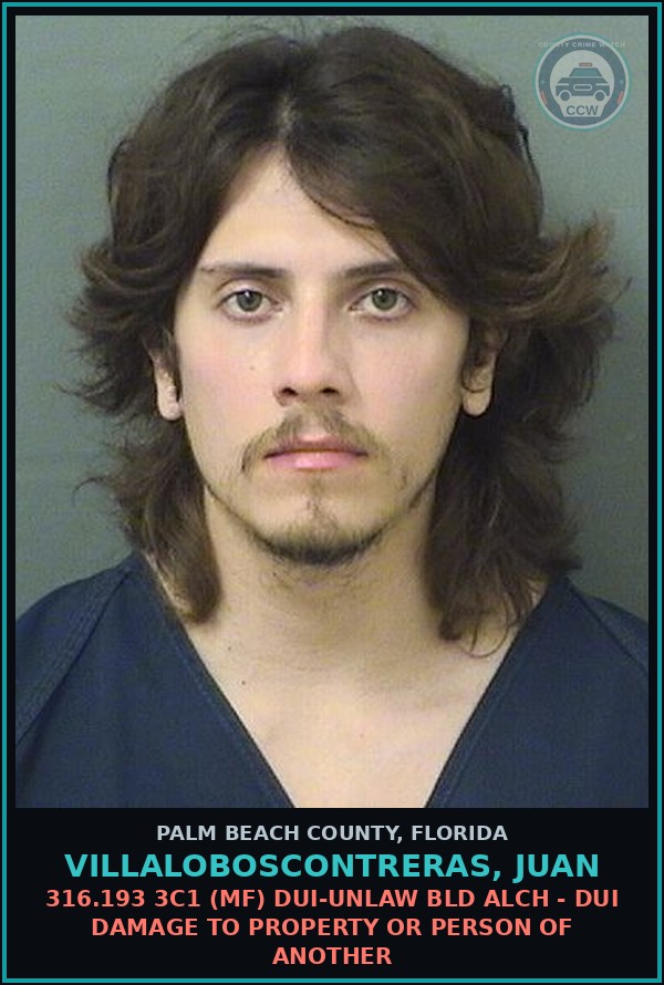 Booking mugshot of VILLALOBOSCONTRERAS, JUAN in Palm Beach County