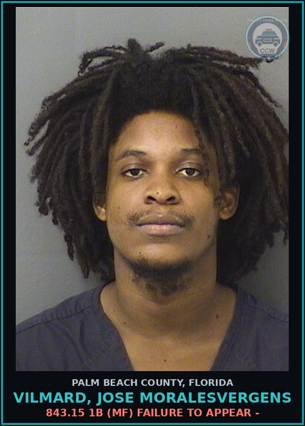 Booking mugshot of VILMARD, JOSE MORALESVERGENS in Palm Beach County