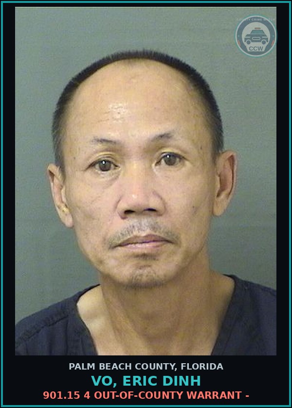 Booking mugshot of VO, ERIC DINH in Palm Beach County