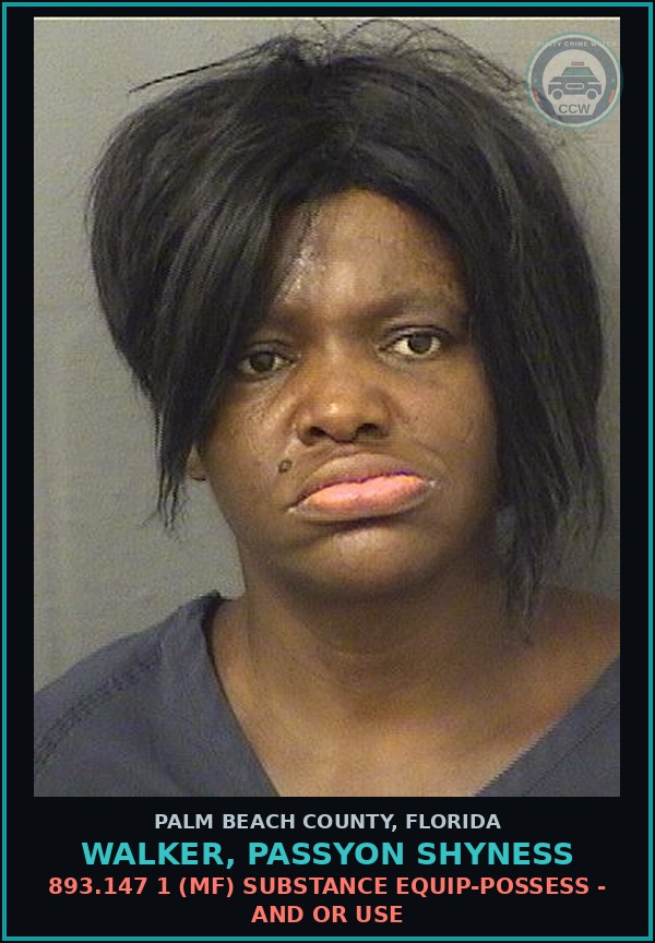 Booking mugshot of WALKER, PASSYON SHYNESS in Palm Beach County