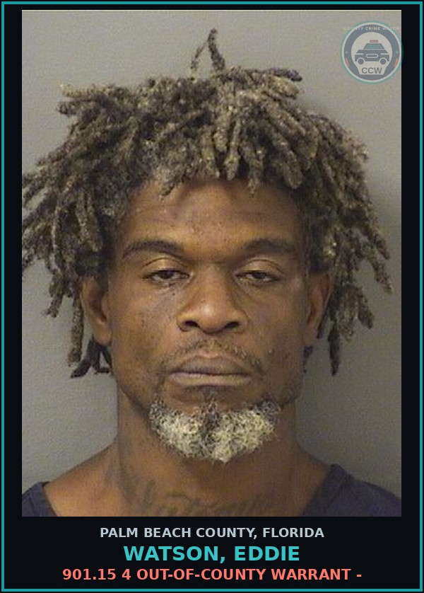 Booking mugshot of WATSON, EDDIE in Palm Beach County