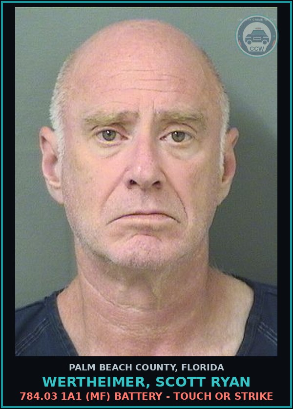 Booking mugshot of WERTHEIMER, SCOTT RYAN in Palm Beach County