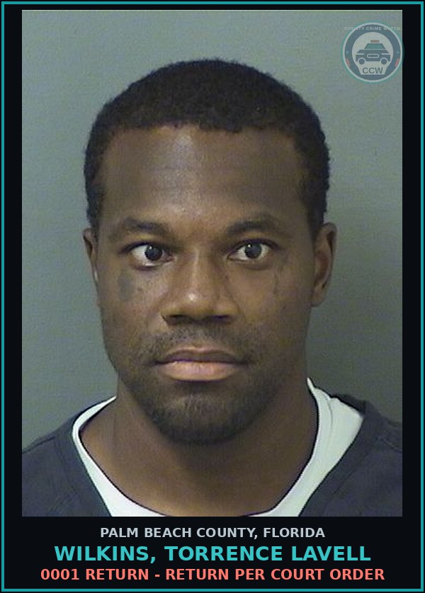 Booking mugshot of WILKINS, TORRENCE LAVELL in Palm Beach County