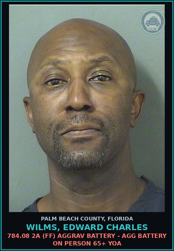 Booking mugshot of WILMS, EDWARD CHARLES in Palm Beach County