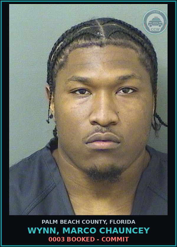 Booking mugshot of WYNN, MARCO CHAUNCEY in Palm Beach County