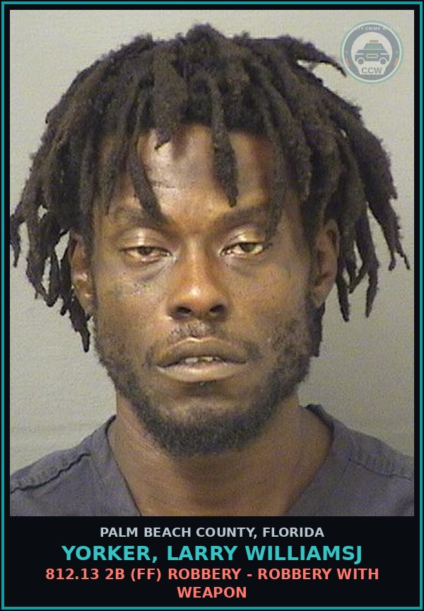Booking mugshot of YORKER, LARRY WILLIAMSJ in Palm Beach County