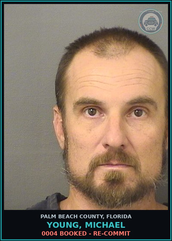Booking mugshot of YOUNG, MICHAEL in Palm Beach County