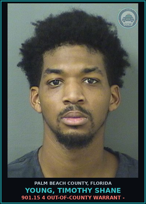 Booking mugshot of YOUNG, TIMOTHY SHANE in Palm Beach County