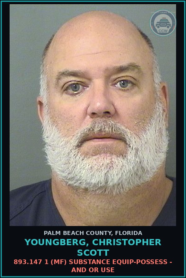 Booking mugshot of YOUNGBERG, CHRISTOPHER SCOTT in Palm Beach County