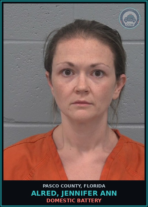 Booking mugshot of ALRED, JENNIFER ANN in Pasco County
